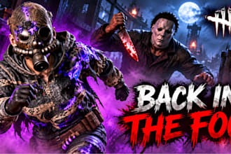 make high quality 1280 by 720 dead by daylight thumbnails
