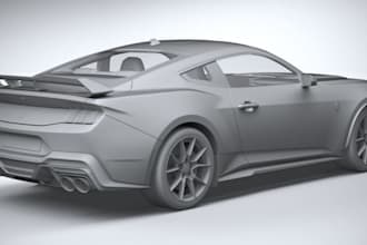 complex 3d car model custom body kit widebody kit automotive cad design car part