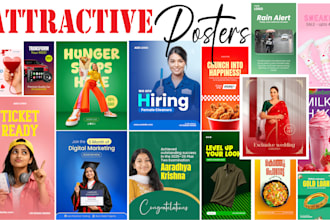 design attractive posters for social media