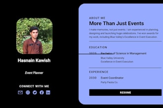 write  and design a professional resume