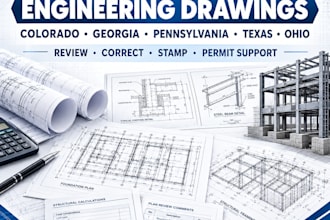 do colorado, georgia, pennsylvania, texas, ohio stamped engineering drawing