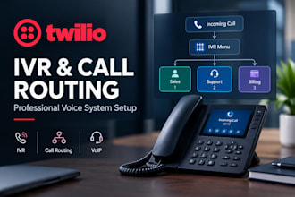 build a twilio IVR call routing and voip system