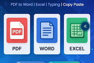 do data entry, typing work, and PDF to word conversion