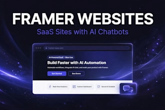design a framer saas website with ai chatbot that converts