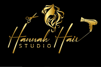 do hair extensions nails beauty cosmetic and salon logo