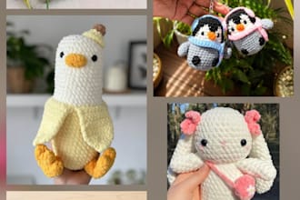 make custom crochet plushies, amigurumi, keychains, bags, clothes and gif