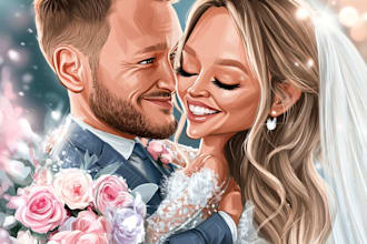 draw couple caricature and portrait for you