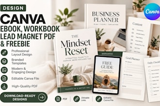 design canva ebook, workbook, lead magnet PDF and freebie