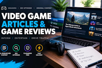 write video game articles and game reviews