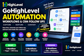 build gohighlevel automation workflows and CRM follow ups