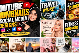design youtube thumbnails and social media posts