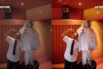 professionally edit your wedding photos with film inspired look