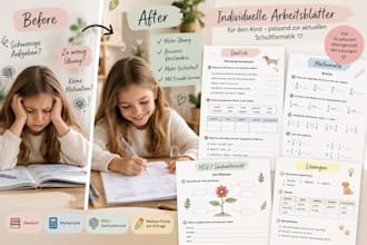 create personalized school worksheets in german for your child