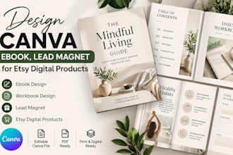 design canva ebook, lead magnet for etsy digital products