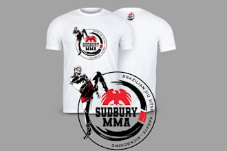 design a kick boxing t shirt logo for your fight brand