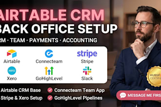 airtable crm setup connecteam stripe xero gohighlevel slack google drive