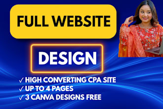 design a full high converting blogger website for CPA
