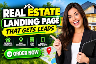 design real estate landing page, realtor lead gen property showcase funnel page