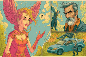 draw superhero characters and comic book scenes