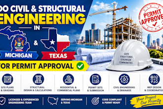 do civil and structural engineering in michigan, texas for permit approval