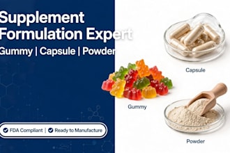develop nutraceutical supplement formulation for gummies