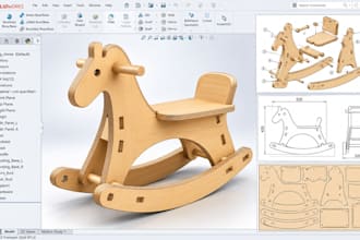 design wooden toys, kids furniture cad, cnc ready dxf solidworks production file