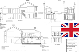 create  UK building regulation and building control drawings