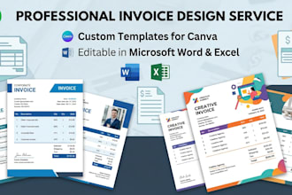 design professional invoice, fillable invoice, price list, order form