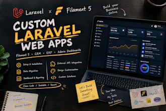 build custom laravel admin panels CRM erp and filament dashboards