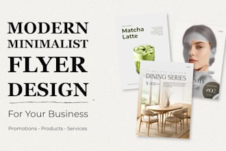 design a modern minimalist flyer