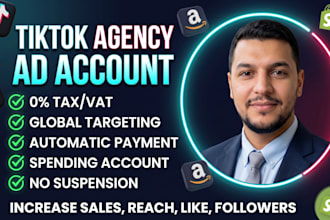 create verified tiktok agency ads account, self diposit zero tax