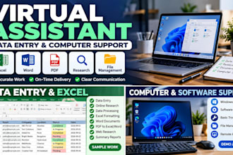 be your virtual assistant for data entry and online tasks