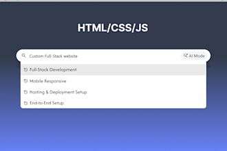 develope a fullstack website up to your standards