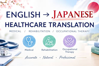 translate healthcare and occupational therapy content from english to japanese