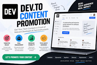 do dev to content promotion and reach relevant technology readers