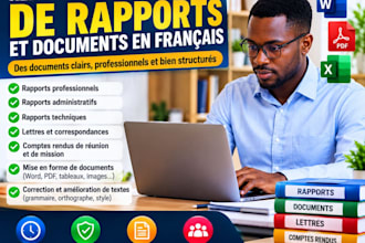 write and professionally format french reports and documents