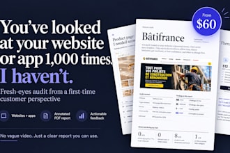 audit your website or app as a first time user