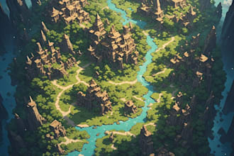 draw a custom map for fantasy, scifi, book or boardgame
