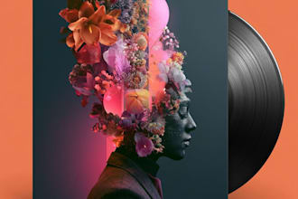 design distinctive album art with custom visual direction
