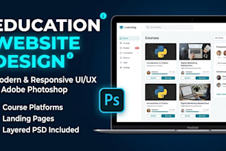 modern landing page, web development