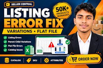create amazon fba product listing and variation or fix amazon listing
