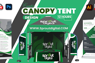design a professional custom canopy tent and tent banner