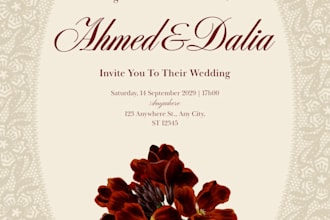 design aesthetic wedding invitation