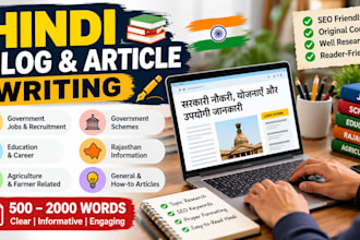 write engaging hindi blog articles and SEO content