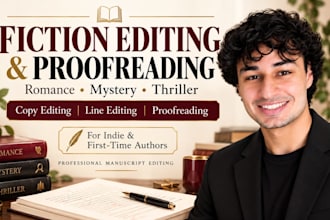 edit and proofread your romance, mystery, or thriller novel