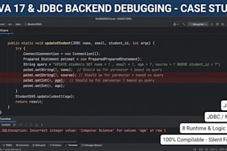 fix java bugs and errors in your code