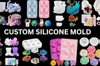 design 3d silicone mold, chocolate, soap, resin, plastic molds for manufacturing