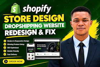 design redsign shopify store shopify dropshipping websites build shopify store