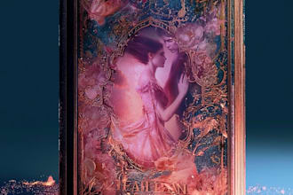design premium romantic book cover art