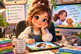 illustrate 3d children book illustration children story book